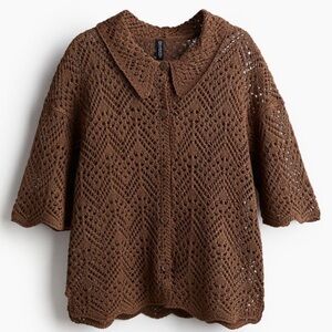 Pointelle-Knit cardigan